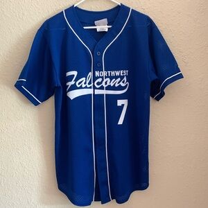 Royal blue baseball jersey